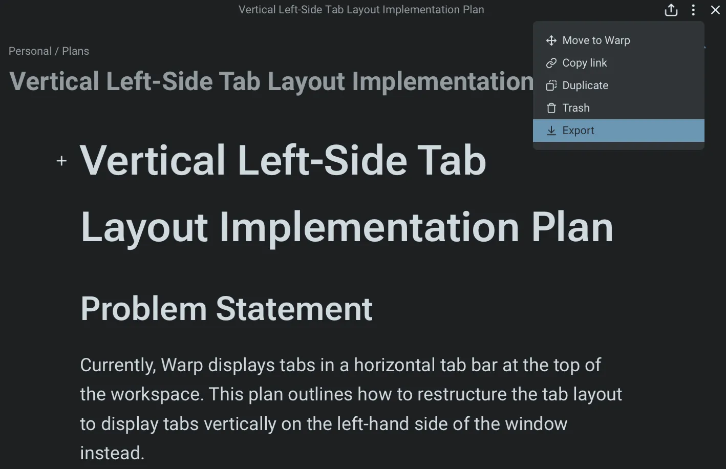 Different ways to share a plan.