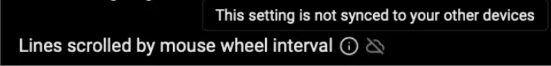 Settings not synced